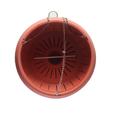 Mr. Garden Hanging Planter, 9.5'' Diameter and 7'' High, Multi Colors Included (Brick Red)   